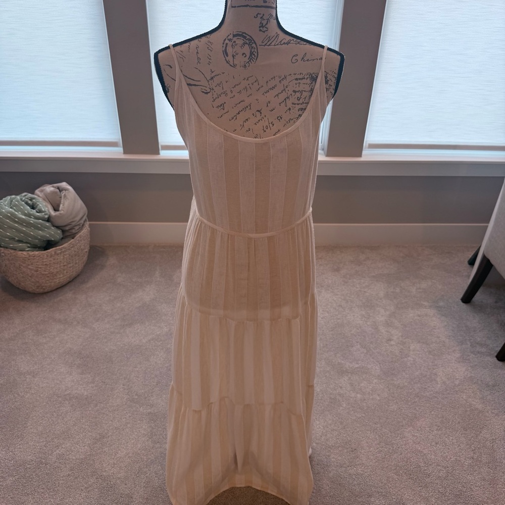 Bella Dahl Cream Striped Maxi Dress